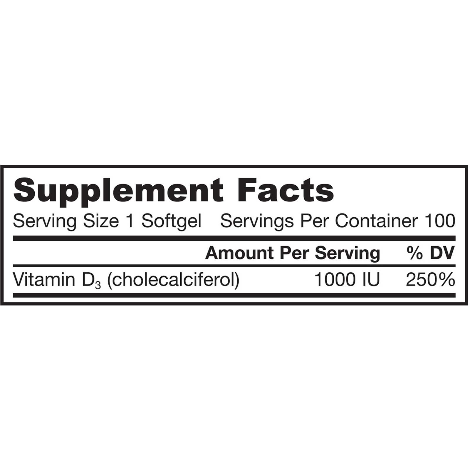 Jarrow Formulas, Vitamina D3, Colecalciferol, 1.000 UI, 100 Cápsulas Gelatinosas - Imagem 2