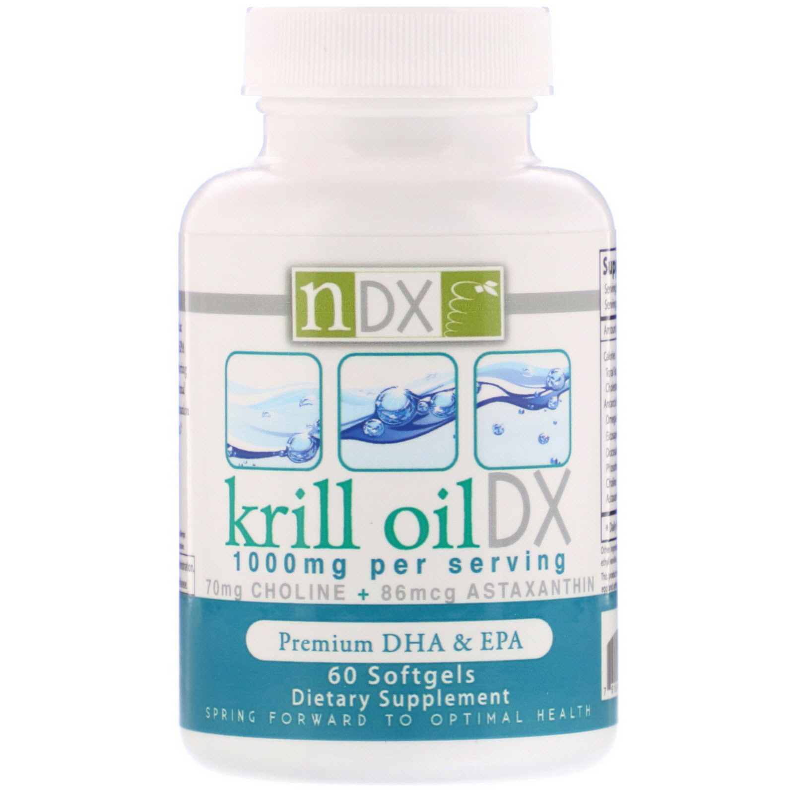 Natural Dynamix (NDX), Óleo de Krill DX, 1000 mg, 60 Cápsulas de Gel