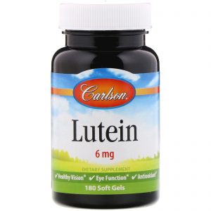 Carlson Labs, Luteína, 6 mg, 180 Soft Gels