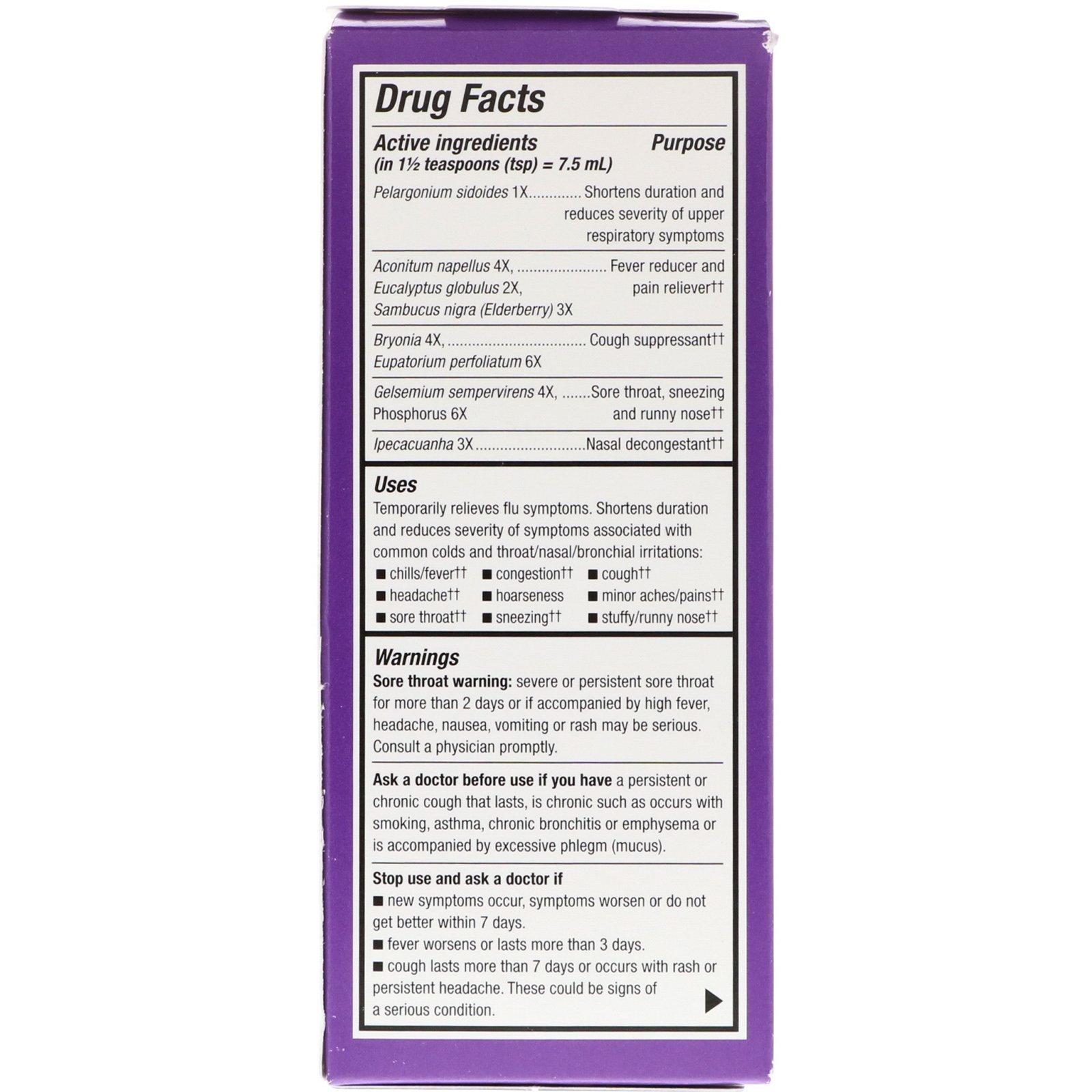 Nature's Way, Umcka Elderberry, Intensivo Contra Gripe, Sabor de Frutas Vermelhas, 4 oz (120 ml) - Imagem 2