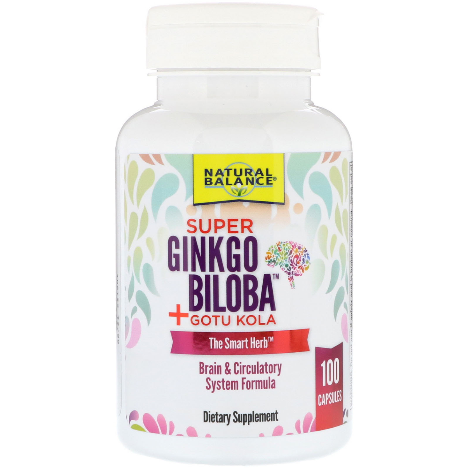 Natural Balance, Super Ginkgo Biloba + Gotu Kola, 100 Cápsulas - Imagem 3