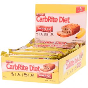 Universal Nutrition, Doctor's CarbRite Diet Bars, Chocolate Covered Banana Nut with Almonds, 12 Bars, 2 oz (56.7 g) Each
