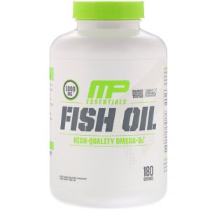 MusclePharm, Essentials, Óleo de Peixe, 180 Cápsulas Softgel