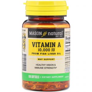 Mason Natural, Vitamin A, 10,000 IU, 100 Softgels