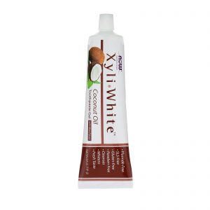 Now Foods, Solutions, XyliWhite, Gel Dental, Óleo de Coco, Sabor Menta, 181 g (6,4 oz)