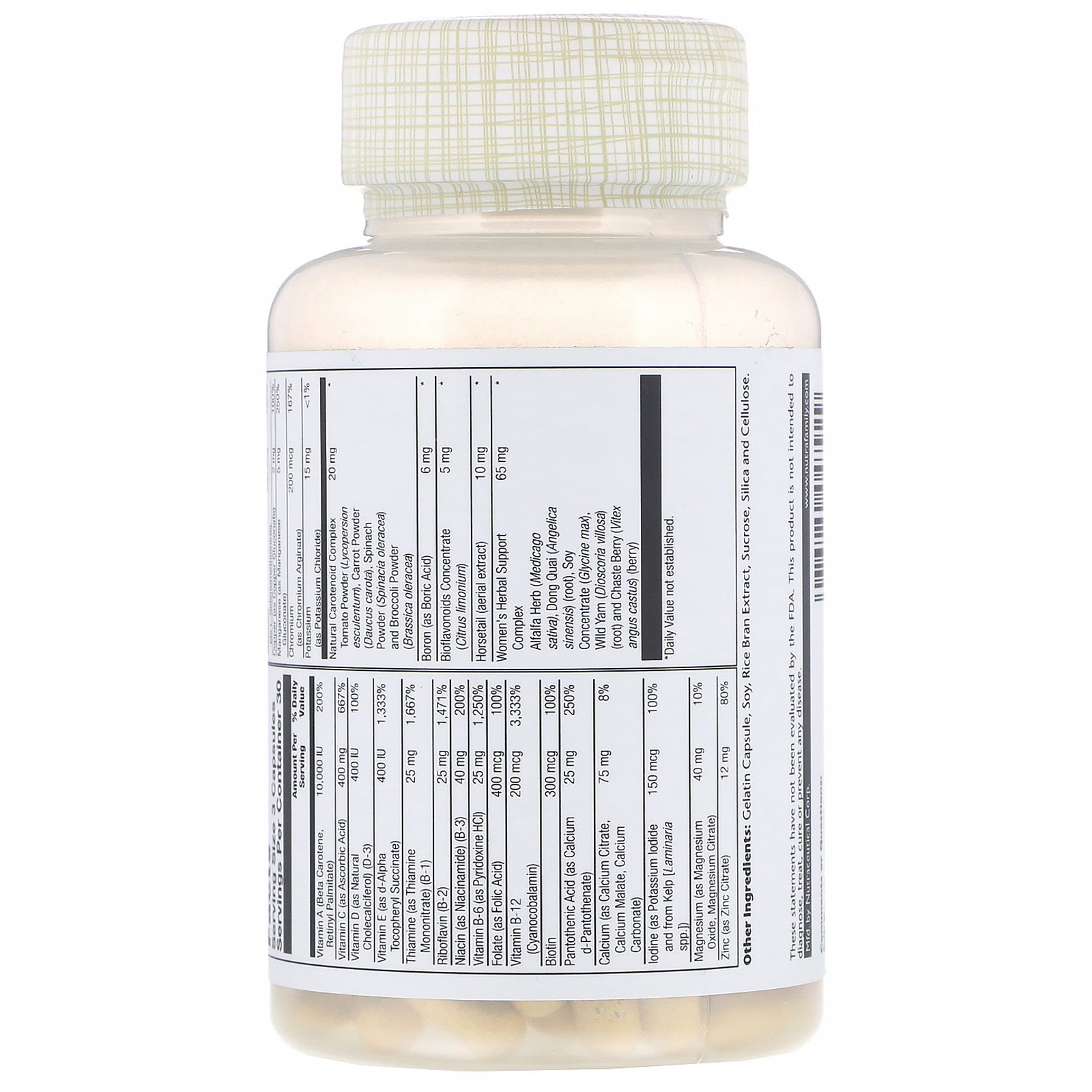 Solaray, Multivitamínico Women’s Golden, 90 Cápsulas - Imagem 2