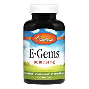 Carlson Labs, E-Gems® 200 IU - 250 Cápsulas em Gel