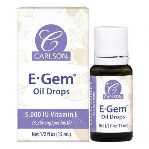 Carlson Labs, E-Gem® Óleo em Gotas 5,000 IU - 15 ml (1/2 fl oz)