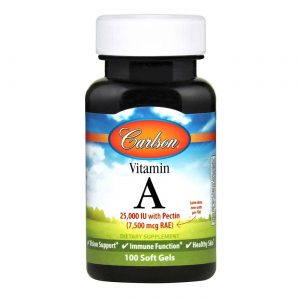 Carlson Labs, Vitamina A 25,000 IU Com Pectina - 100 Cápsulas em Gel