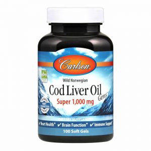 Carlson Labs, Super Óleo de Fígado de Bacalhau 1,000 mg - 100 Cápsulas em Gel