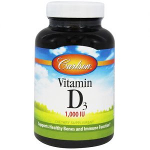 Carlson Labs, Vitamina D3 1,000 IU - 250 Cápsulas em Gel