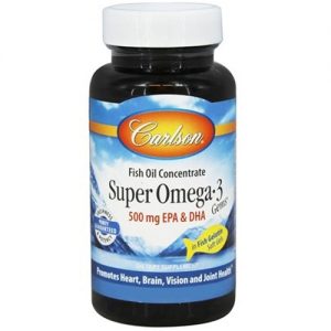 Carlson Labs Super Ómega-3 Gems - 500 mg em Gelatina De Peixe - 180 Cápsulas em Gel