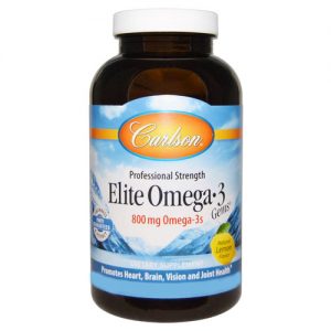 Carlson Labs, Elite Ômega-3 Gems 800 mg, Limão - 240 Cápsulas em Gel