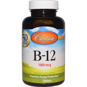 Carlson Labs, B-12 1,000 mcg - 180 Tabletes