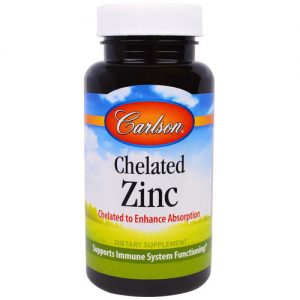 Carlson Labs, Quelatado de Zinco 30 mg - 250 Tabletes