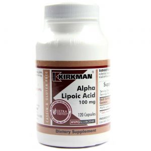 Kirkman Labs, Ácido Alfa-lipóico Hipoalergênico - 100 mg - 120 Cápsulas Vegetarianas