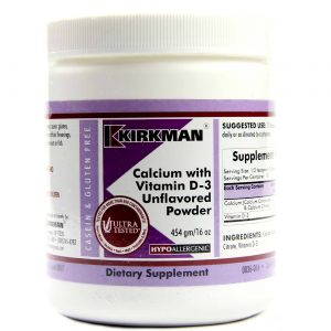 Kirkman Labs, Cálcio com Vitamina D em Pó, Hipoalergênico - 454 g (16 oz)