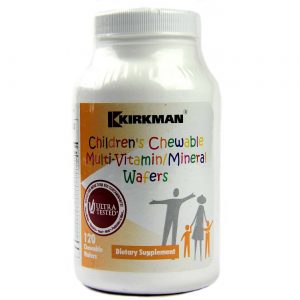 Kirkman Labs, Multi Vitaminas e Minerais para Crianças, Manga e Pêssego - 120 Pastilhas Mastigáveis