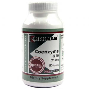 Kirkman Labs Coenzyme Q10, Hipoalergênico - 25 mg - 250 Cápsulas