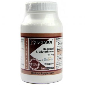 Kirkman Labs, L-Glutationa Reduzida 100 Mg, Hipoalergênico - 100 Cápsulas Vegetarianas