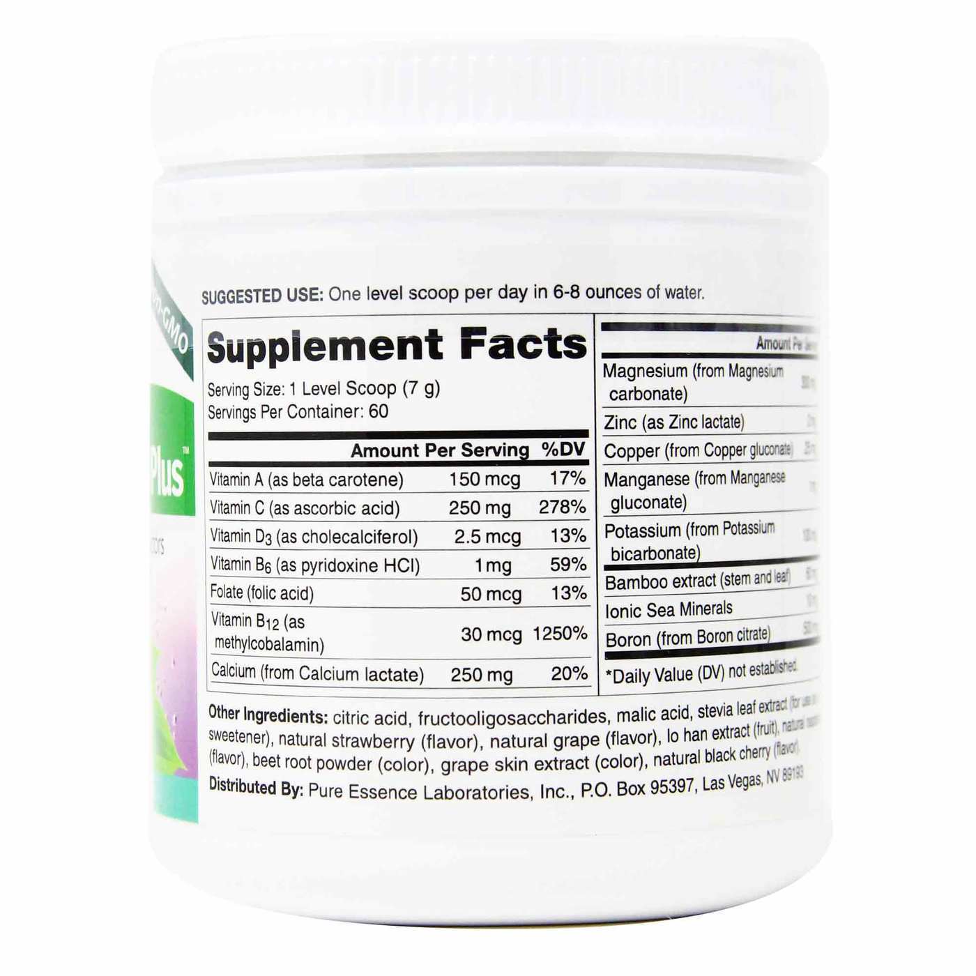 Pure Essence Labs, Ionic-Fizz™ Calcium Plus™, Frutas Silvestres - 420 g - Imagem 2