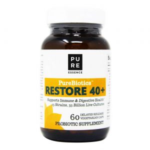 Pure Essence Labs, Purebiotics™- Restauração Probiótica 40 anos ou mais - 60 Cápsulas Vegetarianas