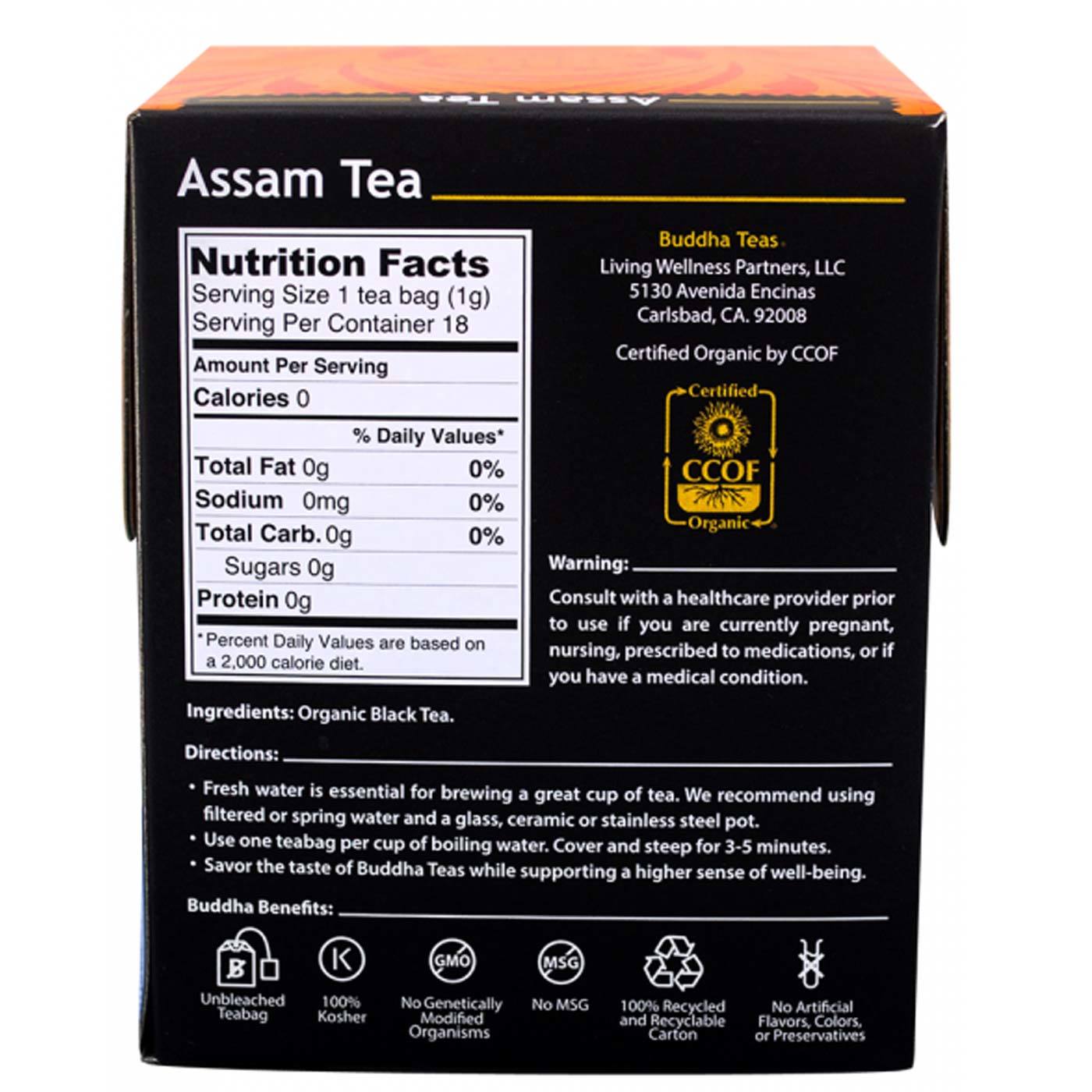 Buddha Teas Preto Chá, Assam - 18 bags - Imagem 2