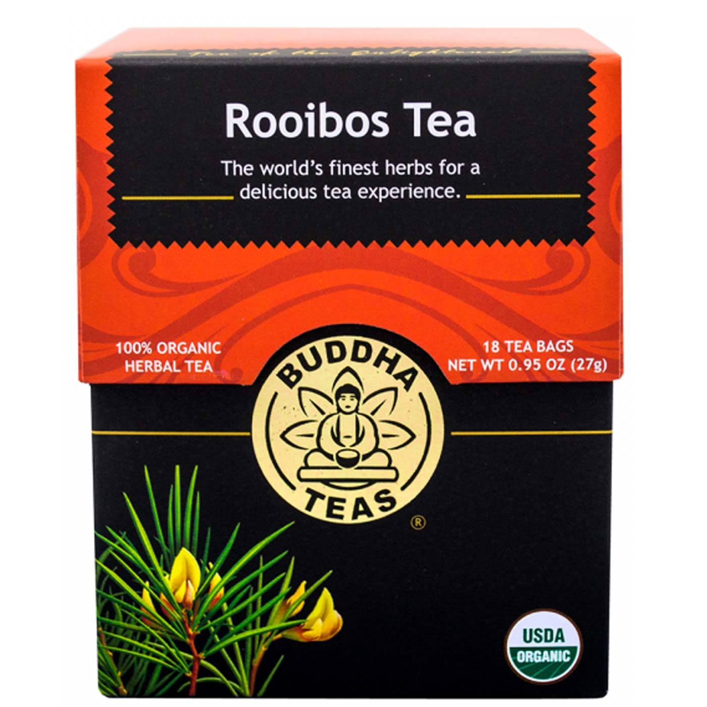Buddha Teas, Chá Vermelho de Rooibos - 18 Saquinhos de Chá