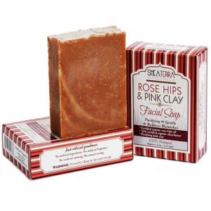 Shea Terra Organics, Sabonete Facial Rosa Mosqueta e Argila Rosa - Approx 113 g (4 oz)