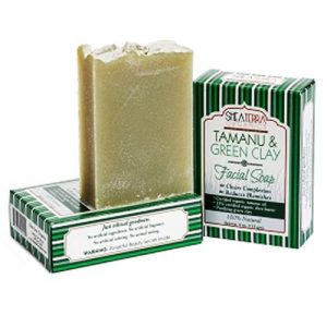 Shea Terra Organics, Sabonete Facial Putificante de Tamanu e Argila Verde - Approx 113 g (4 oz)