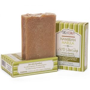 Shea Terra Organics, Sabonete de Karité em Barra, Marula Namibiana - 113 g (4 oz)