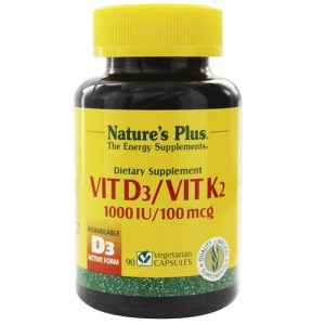 Nature's Plus, Vitamina D3/Vitamina K2 - 90 Cápsulas Vegetarianas