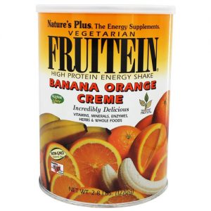 Nature's Plus, Proteína Vegetal Fruitein®, Creme de Banana com Laranja - 270 g (1 lb)
