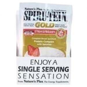 Nature's Plus Spiru-Tein Gold, morango - 8 Packets