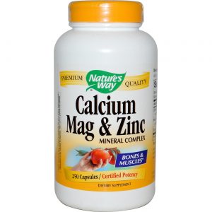 Nature's Way, Cálcio, Magnésio & Zinco Complexo Mineral - 250 Cápsulas