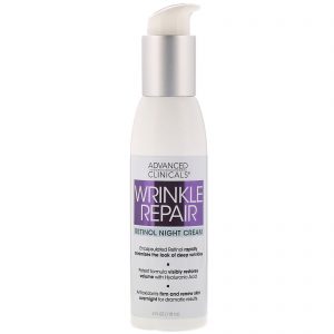 Advanced Clinicals, Wrinkle Repair, Creme Noturno Retinol, 118 ml (4 fl oz)
