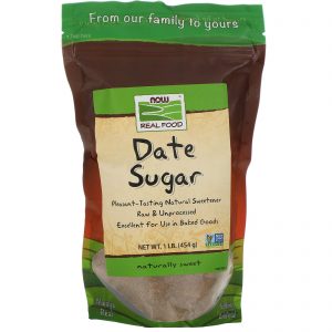 Now Foods, Real Food, açúcar de tâmara, 1 lb (454 g)