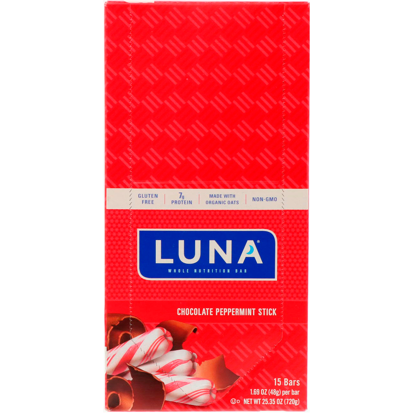 Clif Bar, Luna, Bara de Nutrição Integral para as Mulheres, Barra de Chocolate Sabor de Hortelã, 15 Barras, 1.69 oz (48 g) Cada - Imagem 2