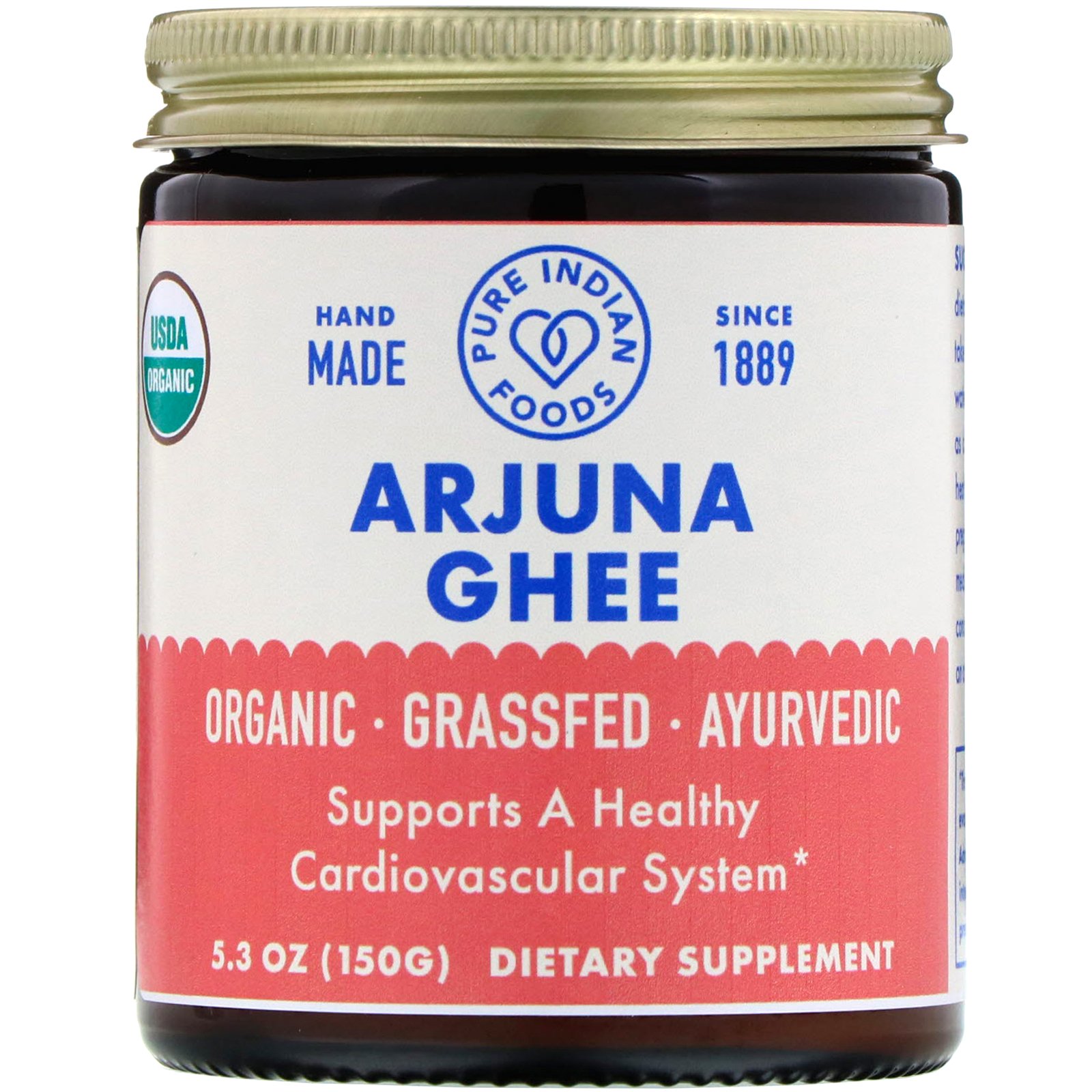 Pure Indian Foods, Ghee de Arjuna Orgânica, 150 g (5,3 oz)