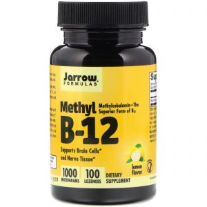 Jarrow Formulas, Metil B-12, Sabor de Limão, 1000 mcg, 100 Pastilhas