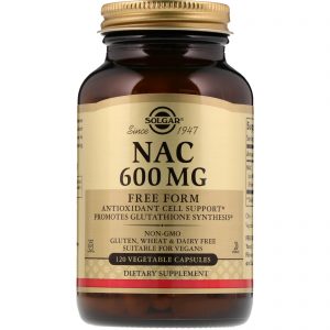 Solgar, NAC, 600 mg, 120 Cápsulas Vegetais