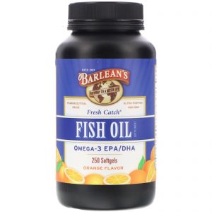Barlean's, Fresh Catch, Suplemento de Óleo de Peixe, Ômega-3 EPA/DHA, Sabor Laranja, 250 Cápsulas de Gel