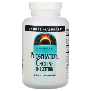 Source Naturals, Fosfatidilcolina (PC), em Lecitina, 420 mg, 180 cápsulas softgel