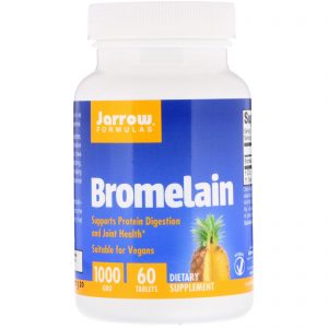 Jarrow Formulas, Bromelaína, 1000 GDU, 60 tabletes