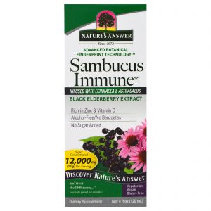 Nature's Answer, Sambucus para o Sistema Imune, Sambucus nigra, 5000 mg, 4 fl oz (120 ml)