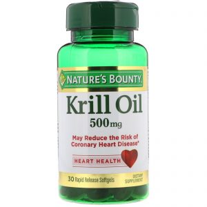 Nature's Bounty, Óleo de Krill, 500 mg, 30 Cápsulas Softgel de Liberação Rápida