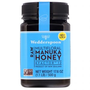 Wedderspoon, Raw Multifloral Manuka Honey, KFactor 12, 1.1 lb (500 g)