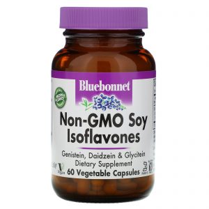 Bluebonnet Nutrition, Isoflavonas de soja sem OGM, 60 cápsulas vegetais