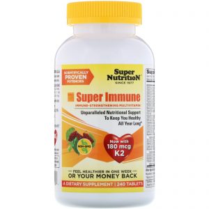 Super Nutrition, Super Imune, Multivitamínico Fortalecedor da Imunidade, 240 Comprimidos