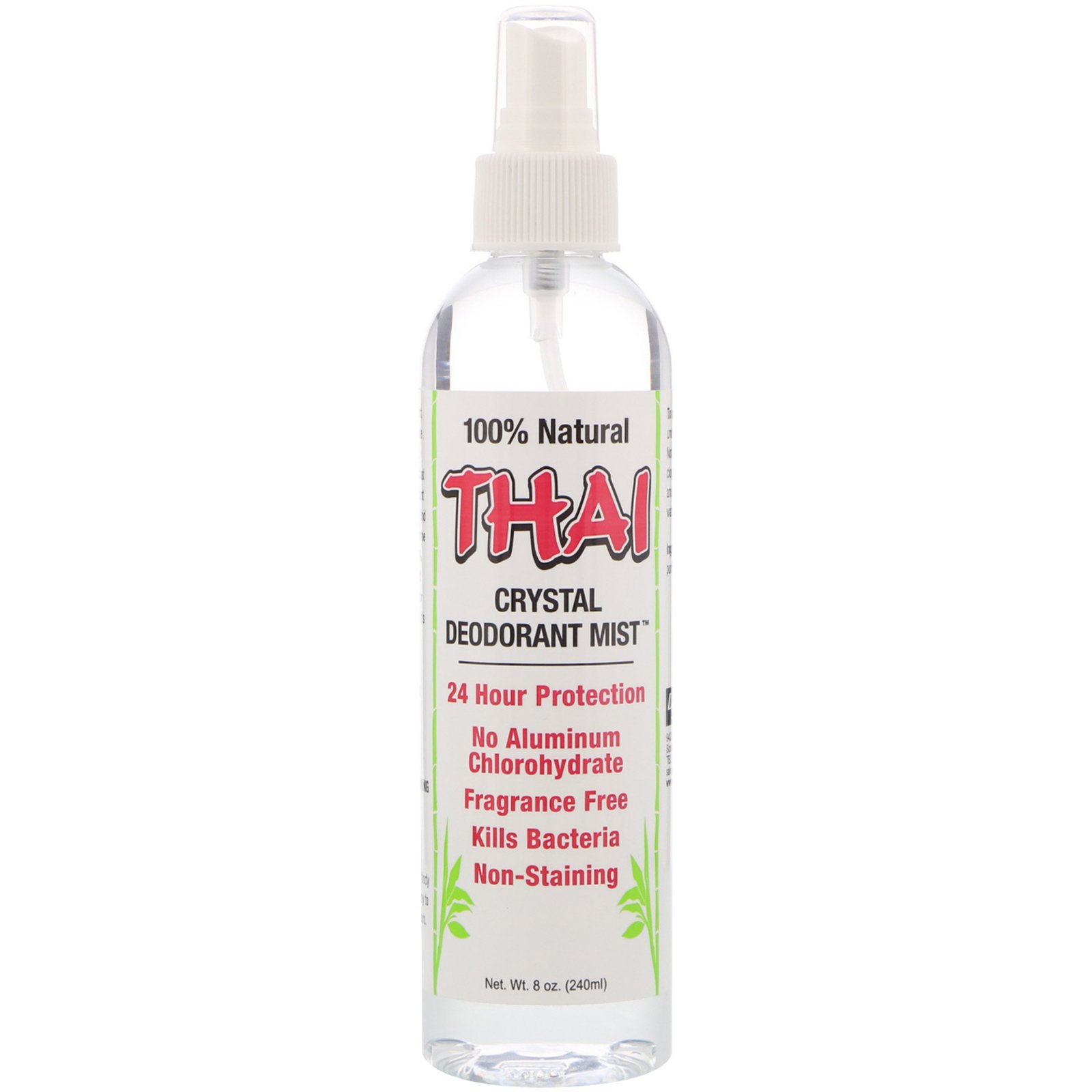Thai Deodorant Stone, Crystal Deodorant Mist, 240 ml (8 oz)